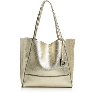 Botkier gold silver metallic zipper Soho tote bag